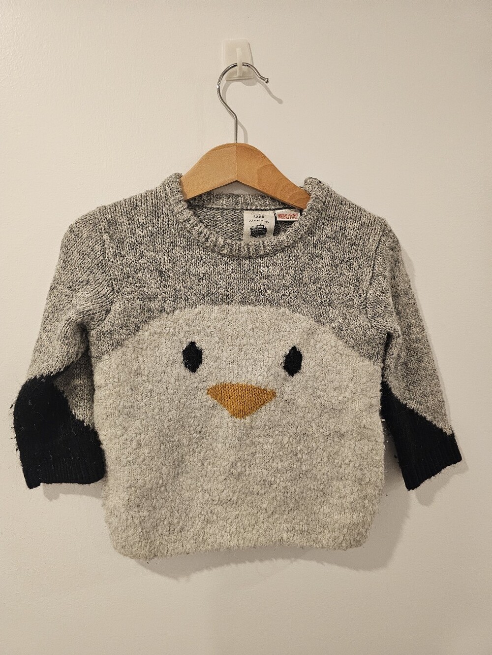 🧸2/20$ Zara Penguin Sweater Size 18-24M Boy